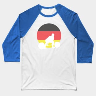 German Flag Deadlift - Powerlifting Baseball T-Shirt